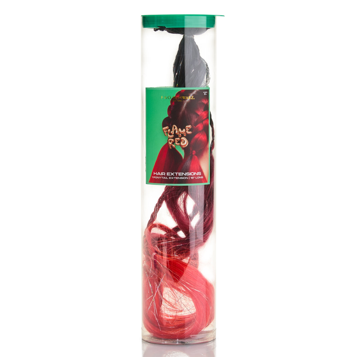 FAO Schwarz - 20” Wrap Ponytail Hair Extension – Flame Red - Fashion Activity and Roleplay