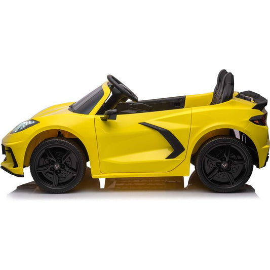 Freddo - 24V Chevrolet Corvette C8 2 Seater Ride on - Yellow - Outdoor