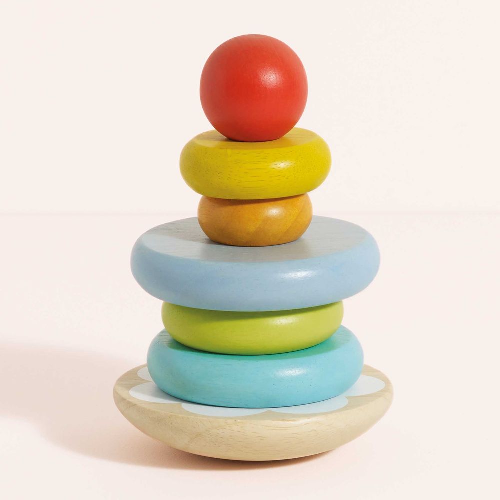 Le Toy Van - 7 Piece Rainbow Stacking Tower - Infants