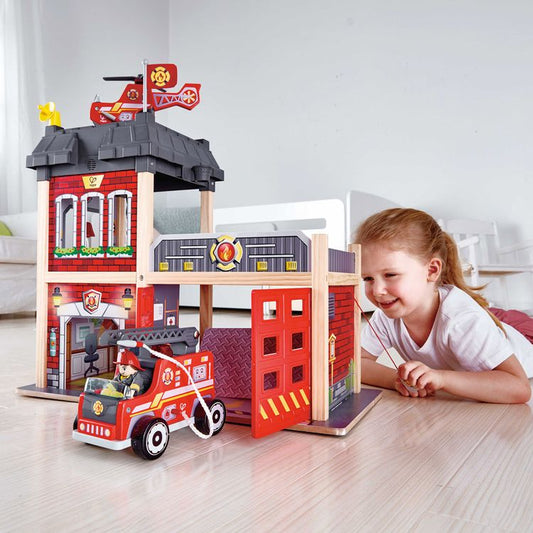 Hape - Fire Station Playset - Preschool