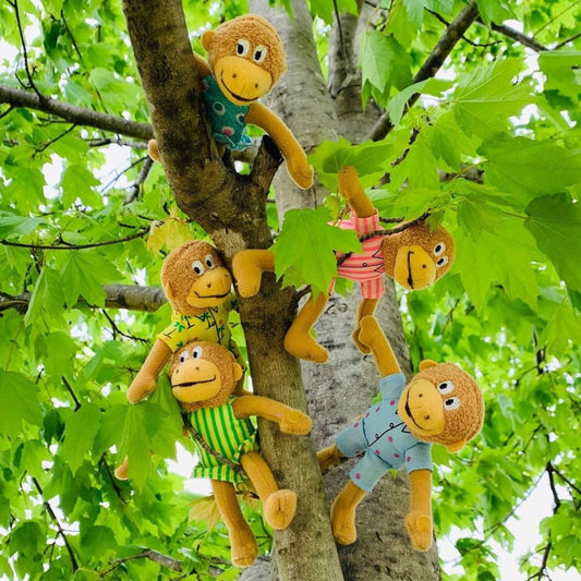 MerryMakers - Five Little Monkeys Finger Puppet Playset - Plush