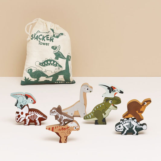 Le Toy Van - Jurassic Stacking Dinosaurs & Bag - Infants