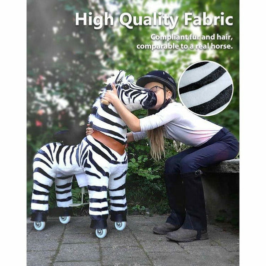 PonyCycle, Inc. - Model U Ride-On Zebra - 3-4 Years - Plush