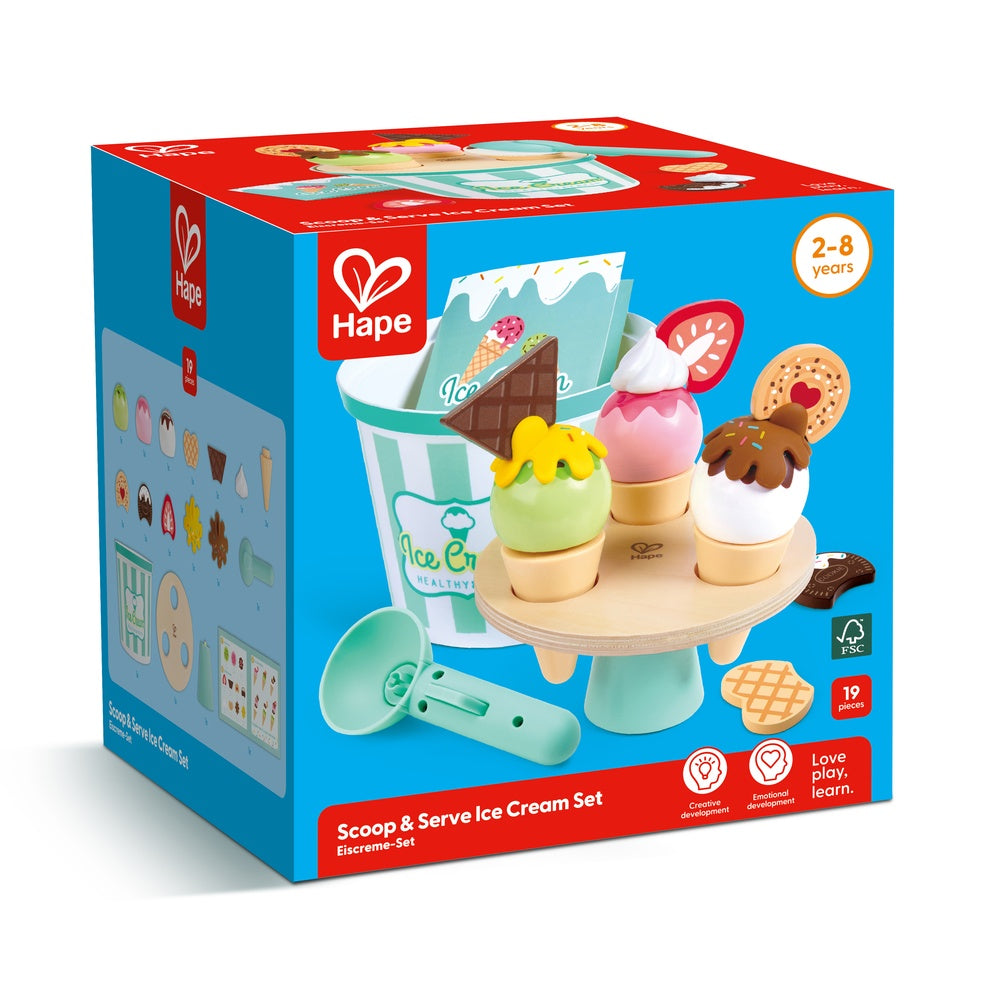 Hape - Scoop & Serve Ice Cream Set - Preschool