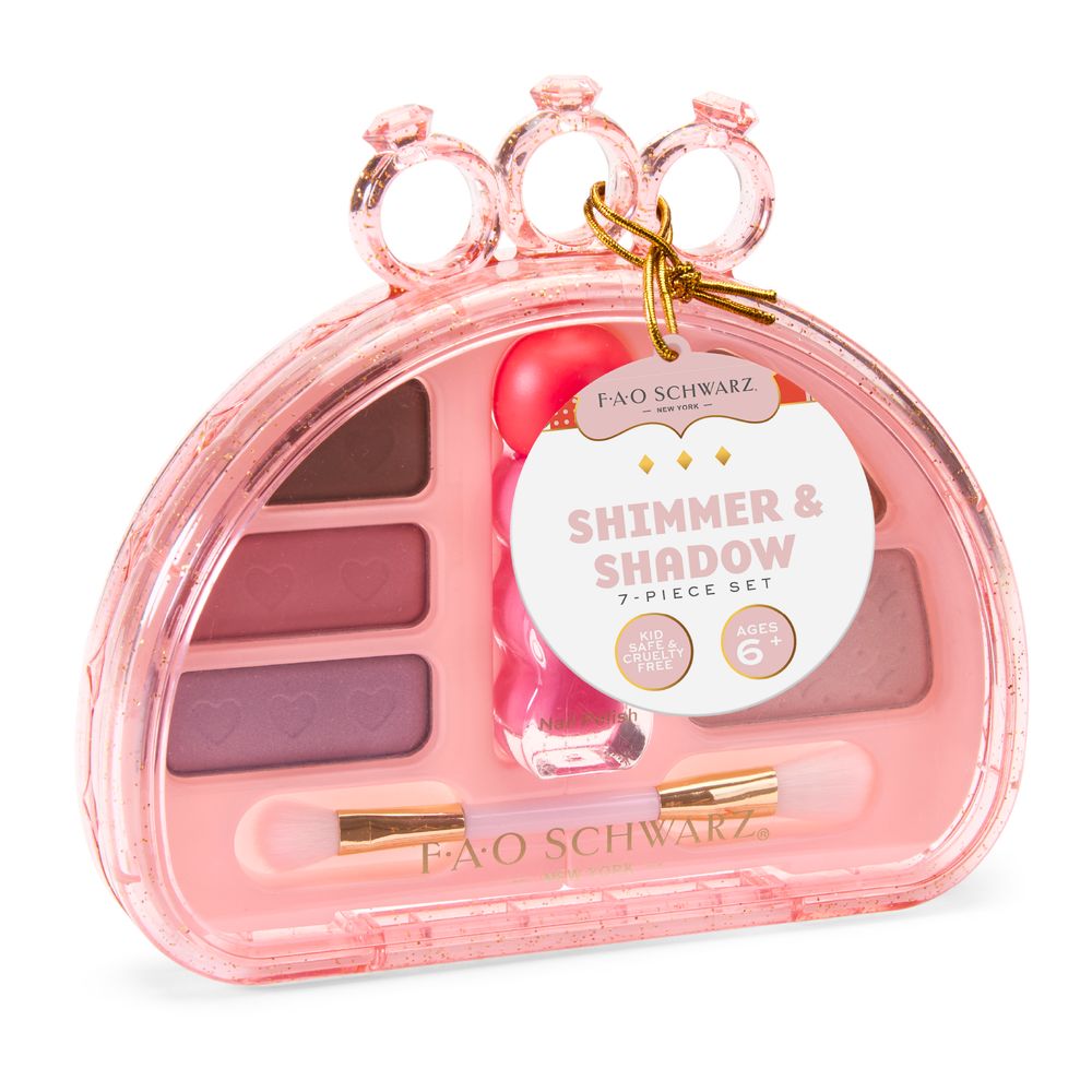 FAO Schwarz - Shimmer & Shadow 7-Piece Cosmetic Set - Fashion Activity and Roleplay