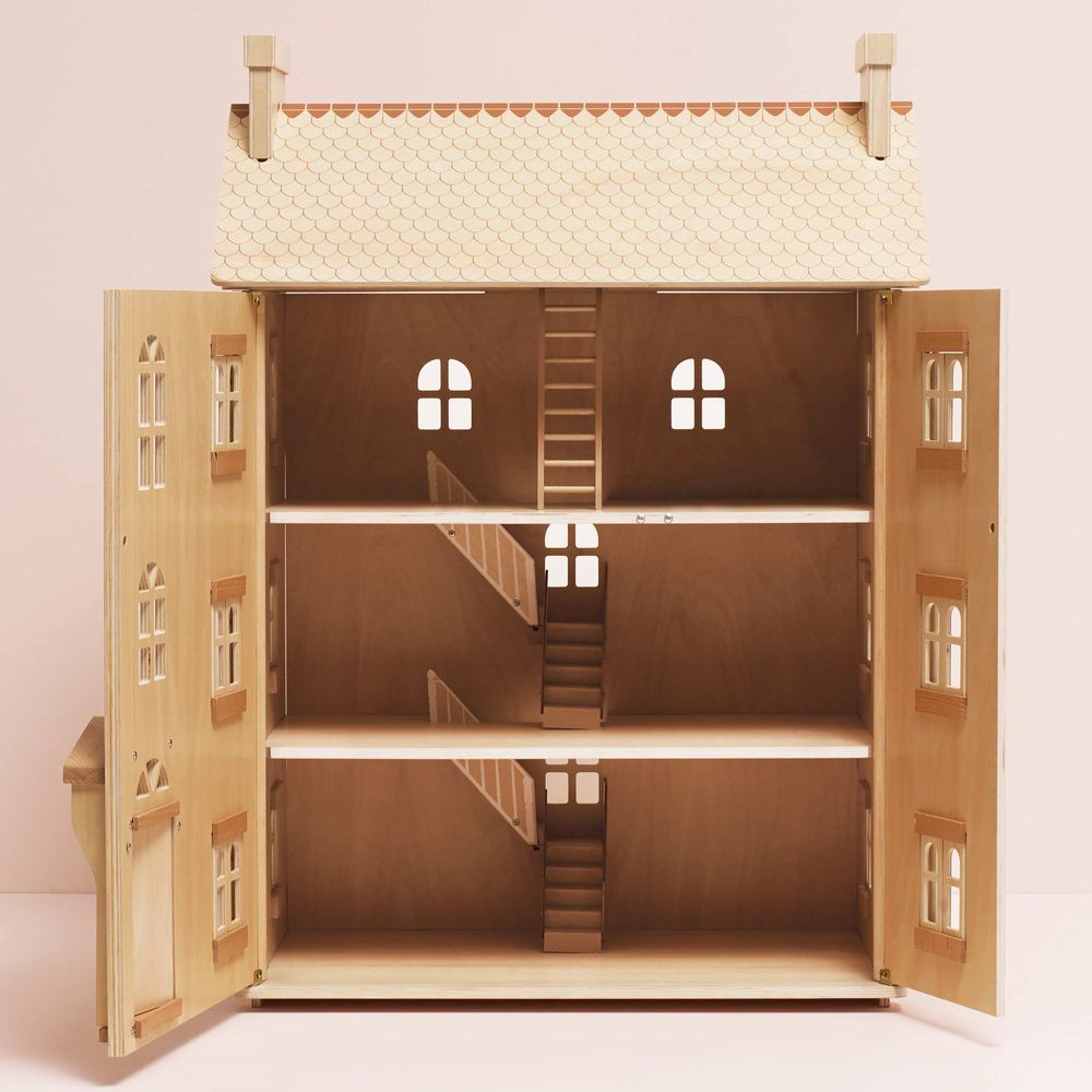 Le Toy Van - The Grand Natural Wood Doll House - Dolls