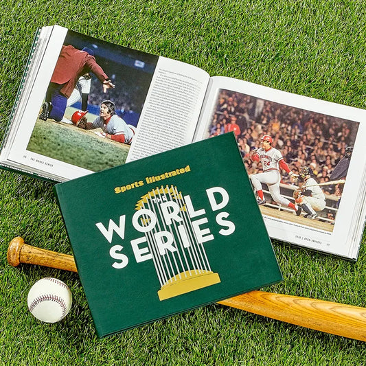 Graphic Image - The World Series Book in Green Bonded Leather - Books