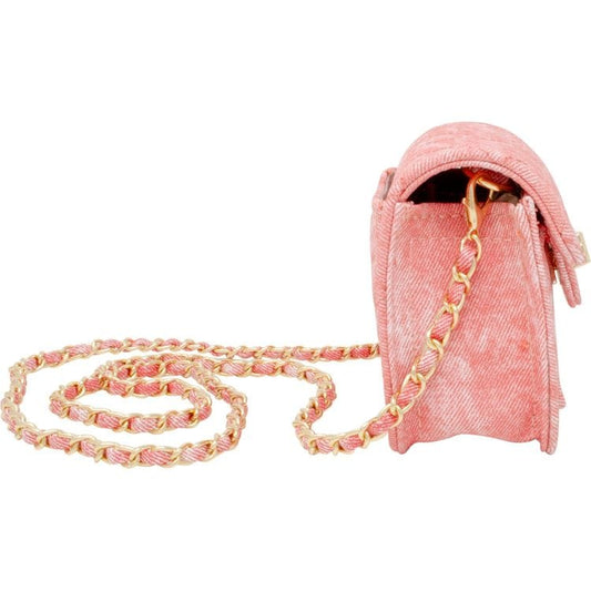 Zomi Gem - Tie Dye Quilted Denim Handbag - Pink - Trend Accessories