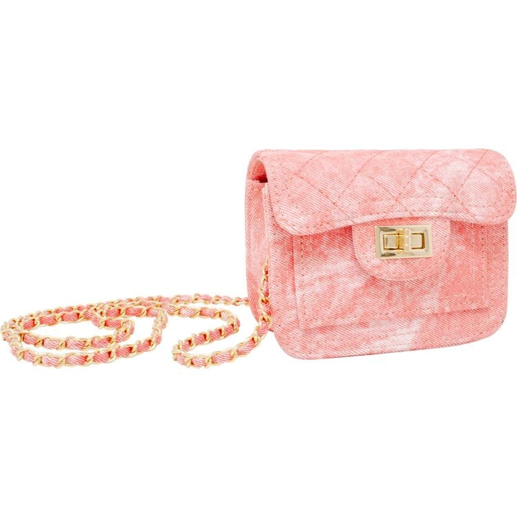Zomi Gem - Tie Dye Quilted Denim Handbag - Pink - Trend Accessories