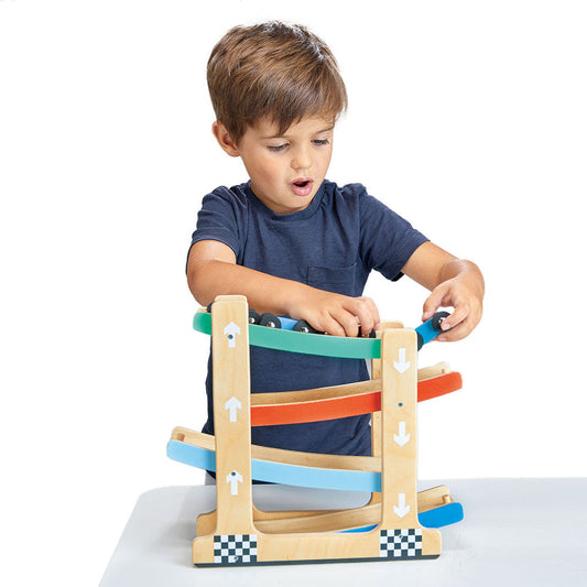 Mentari - Wooden Ramp Racer Toy - Preschool