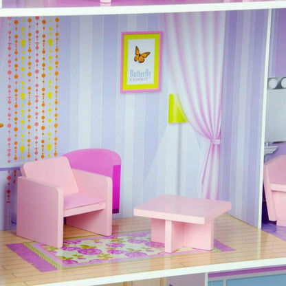 Teamson Kids - 12" Pink Dreamland Tiffany Dollhouse - Preschool