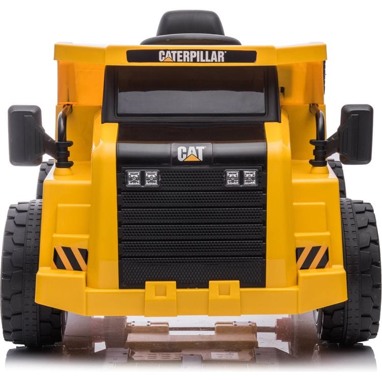 Freddo - 12V CAT Dump Truck 1-Seater Ride On - Yellow - Outdoor