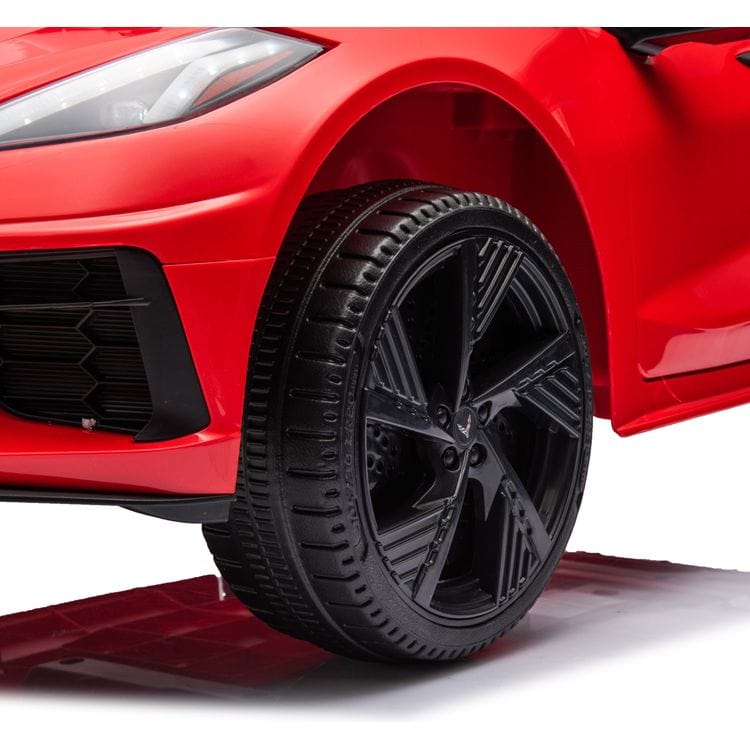 Freddo - 12V Corvette C8 1-Seater Ride On Car - Red - Outdoor