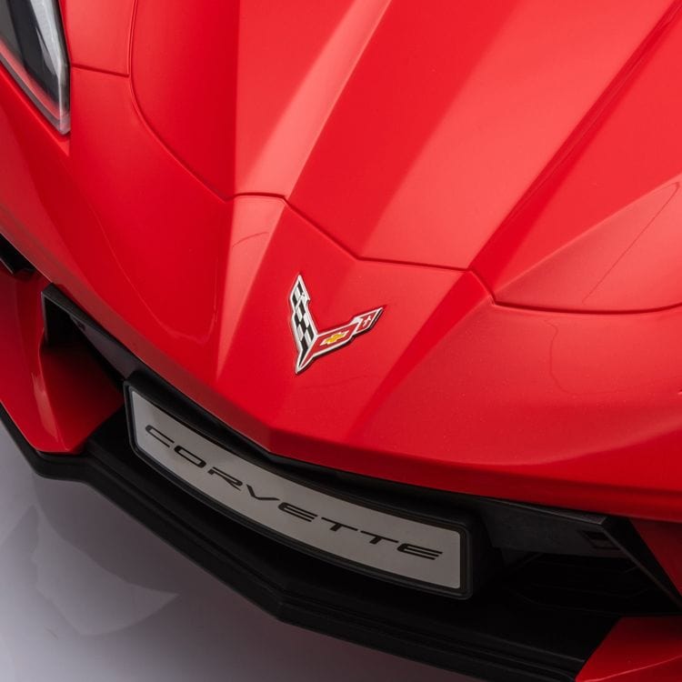 Freddo - 12V Corvette C8 1-Seater Ride On Car - Red - Outdoor