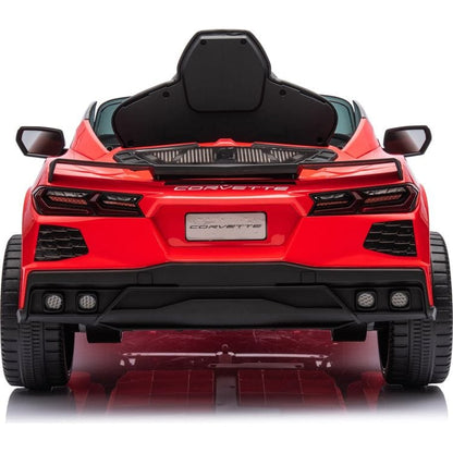 Freddo - 12V Corvette C8 1-Seater Ride On Car - Red - Outdoor