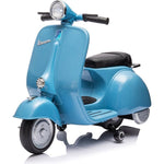 Freddo - 12V Vespa Electric Ride-On Scooter - Blue - Outdoor