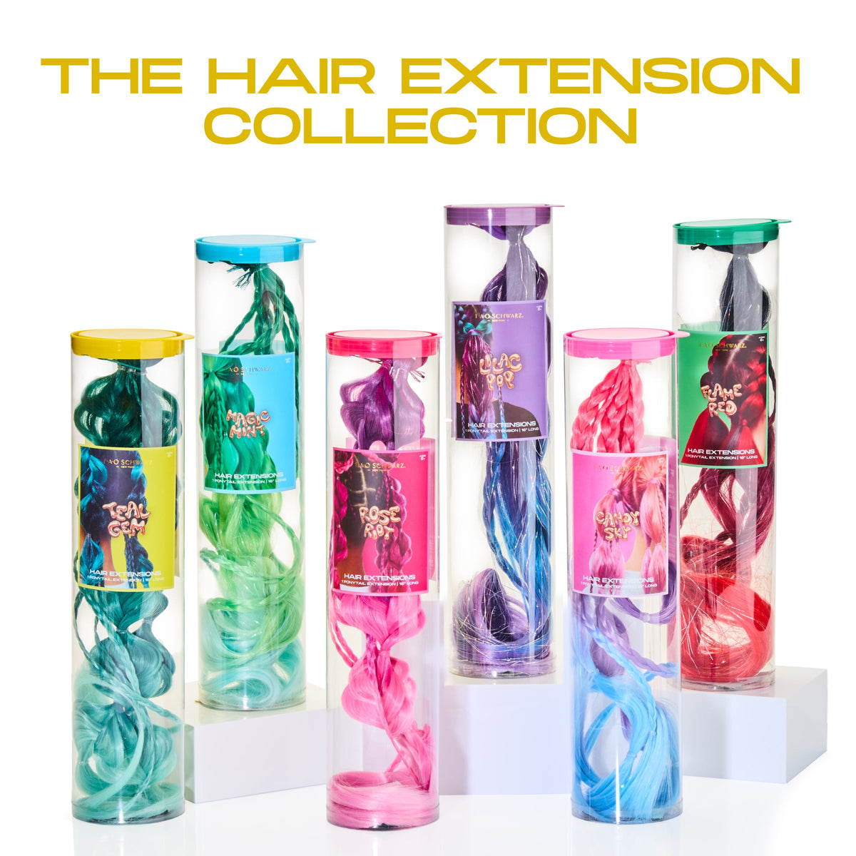 FAO Schwarz - 20” Wrap Ponytail Hair Extension – Teal Gem - Fashion Activity and Roleplay