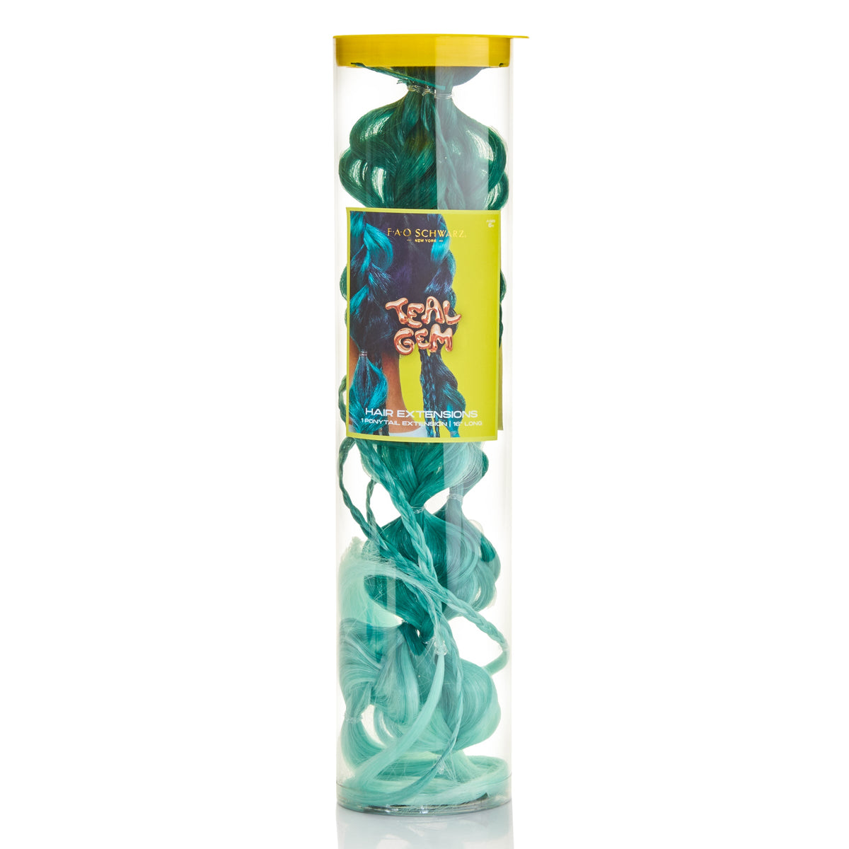 FAO Schwarz - 20” Wrap Ponytail Hair Extension – Teal Gem - Fashion Activity and Roleplay
