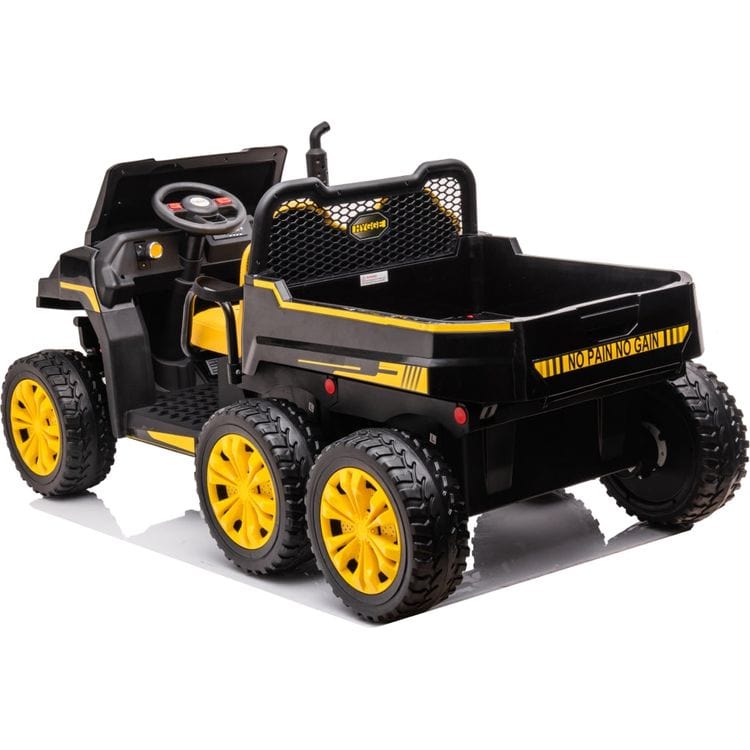 Freddo - 24V 4x4 Freddo Toys Tractor Trailer 2 Seater Ride on - Black - Outdoor