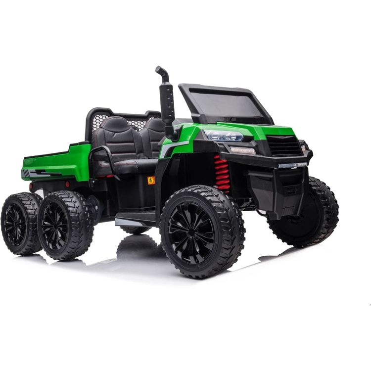 Freddo - 24V 4x4 Freddo Toys Tractor Trailer 2 Seater Ride on - Green - Outdoor