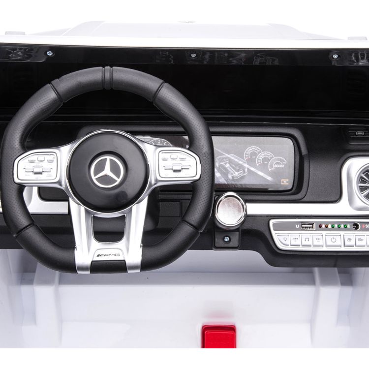 Freddo - 24V 4x4 Mercedes Benz G63 AMG 2 Seater Ride On Car - White - Outdoor
