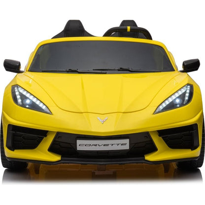 Freddo - 24V Chevrolet Corvette C8 2 Seater Ride on - Yellow - Outdoor
