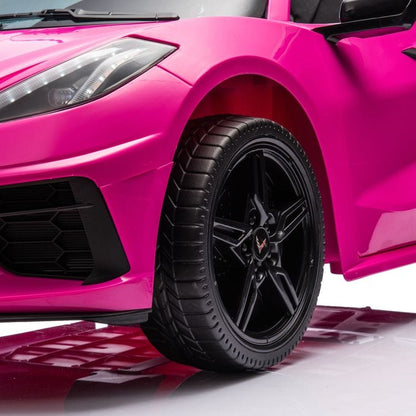 Freddo - 24V Corvette C8 2-Seater Ride On Car - Pink - Outdoor