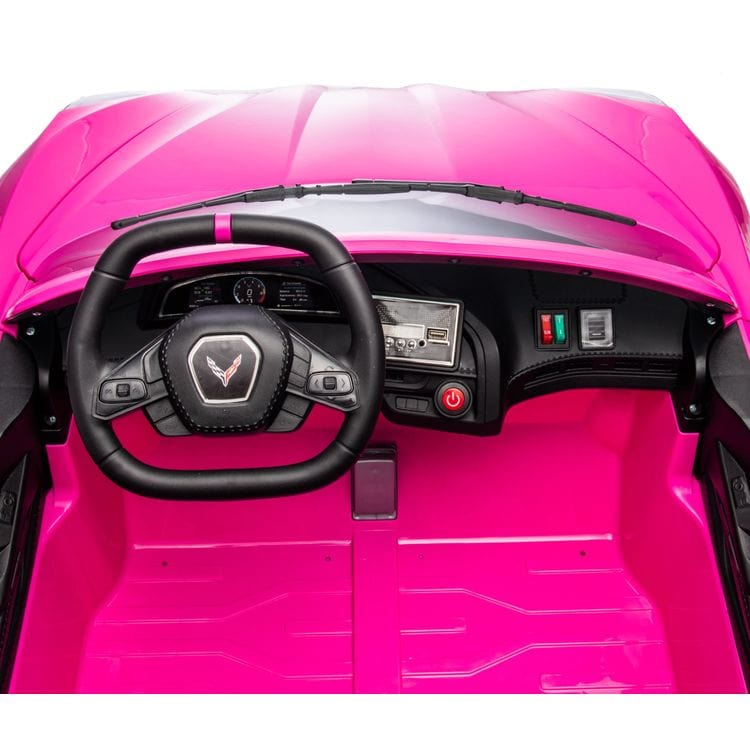 Freddo - 24V Corvette C8 2-Seater Ride On Car - Pink - Outdoor