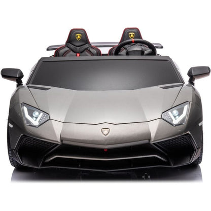 Freddo - 24V Lamborghini Aventador 2 Seater Ride on Car for Kids - Grey - Outdoor