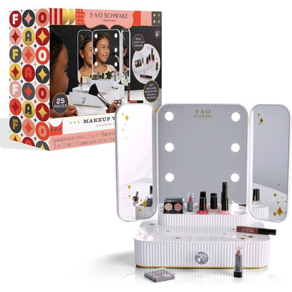 FAO Schwarz - 25-Piece Stunning Style Makeup Vanity Set - Fashion Activity and Roleplay