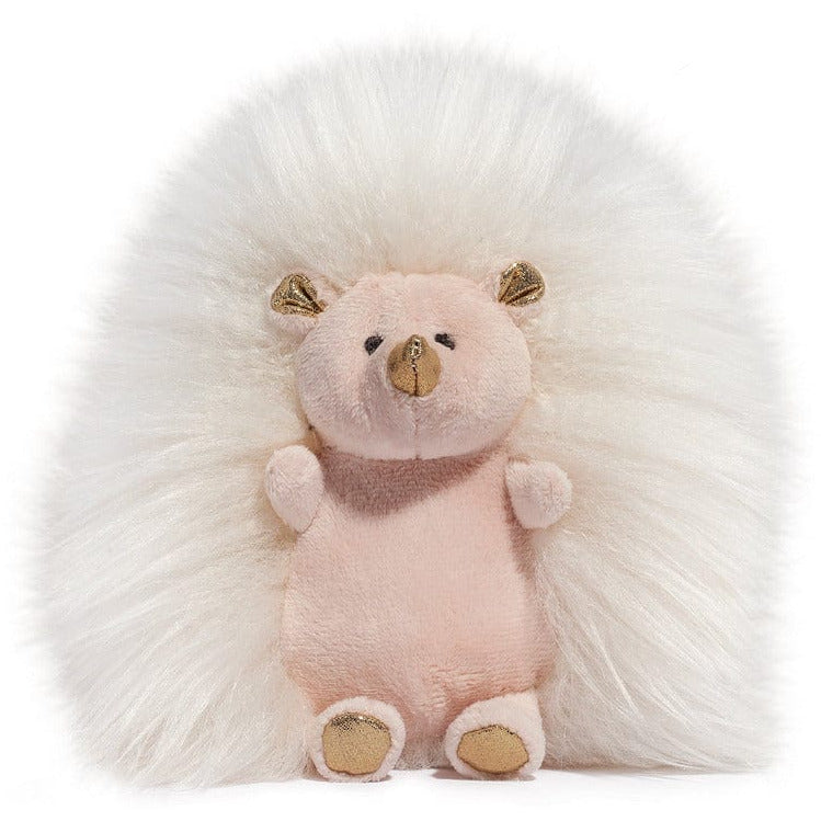 FAO Schwarz - 6" Sparklers Toy Plush Hedgehog - White Gold - Plush