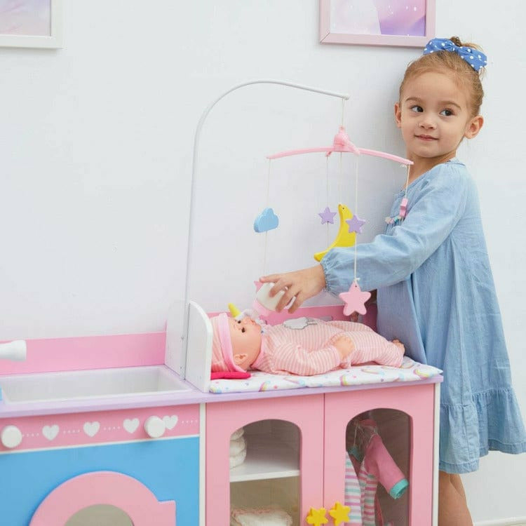 Teamson Kids - 6 in 1 Baby Doll Changing Station with Storage - Dolls