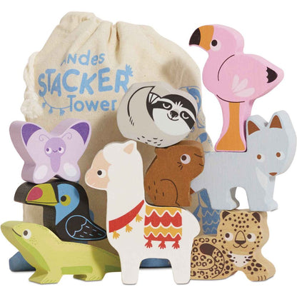 Le Toy Van - Andes Stacking Animals & Bag - Infants