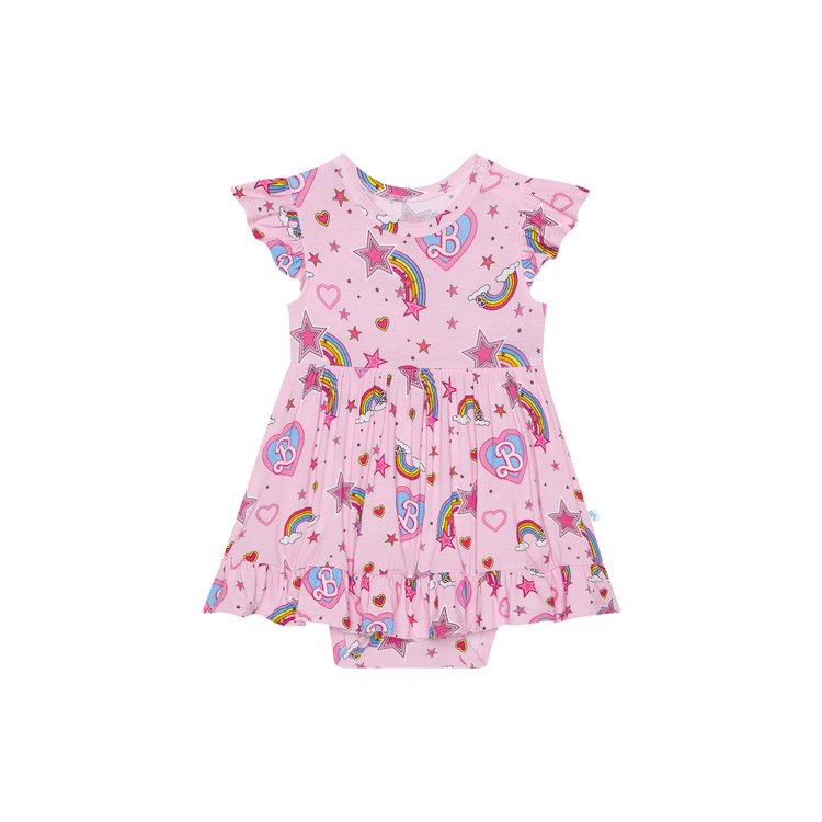 Posh Peanut - Barbie Star Power - Cap Sleeve Ruffled Bodysuit Dress - World of Barbie