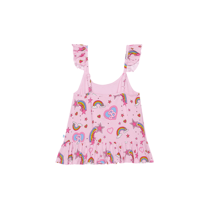 Posh Peanut - Barbie Star Power - Flutter Sleeve Ruffle Crop Top - World of Barbie