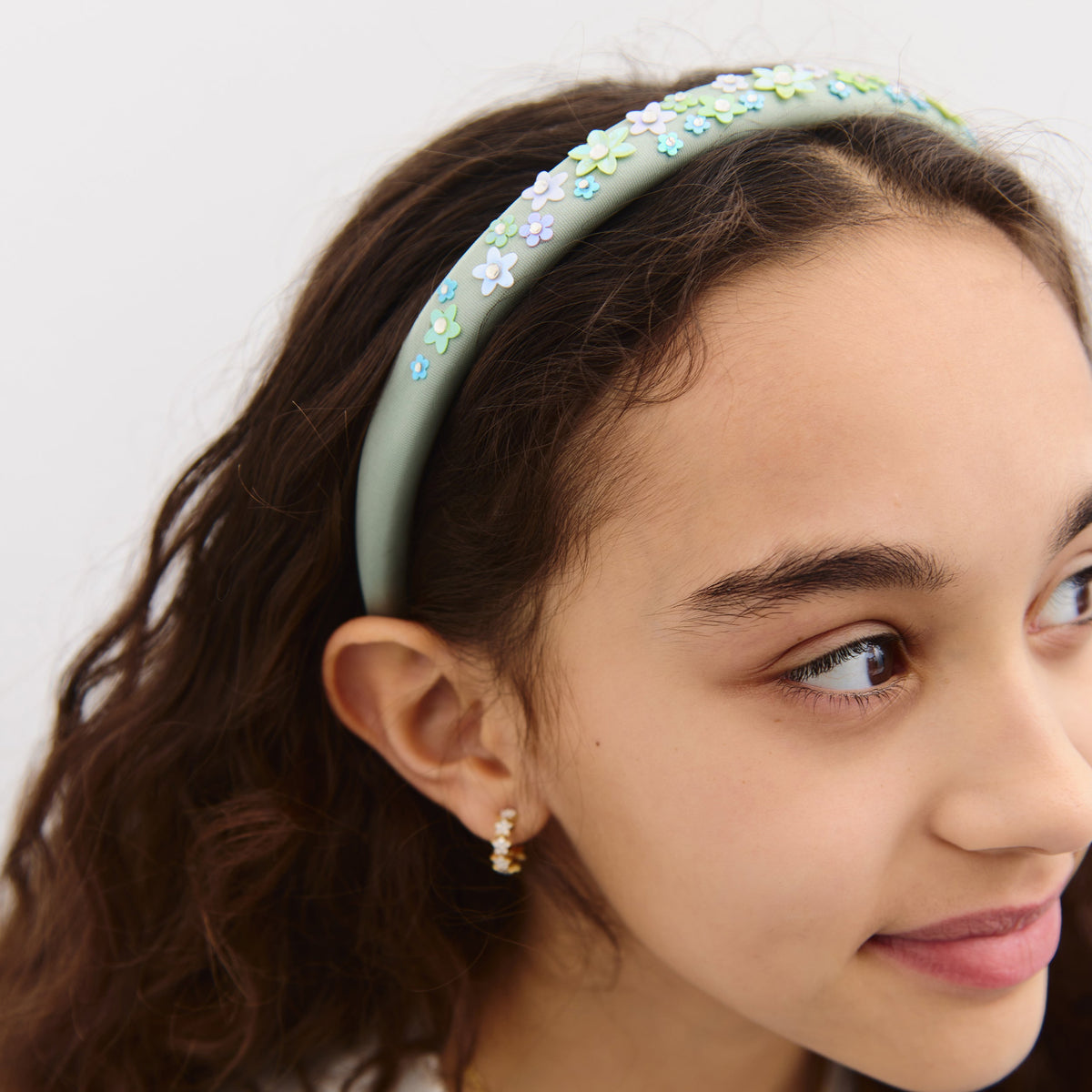 Minibar by BaubleBar - Beaded Floral Headband - Green - Trend Accessories