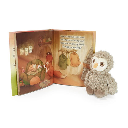 Bunnies By The Bay - Blink Owl Plush & Flying Lessons Book Bundle - Infants