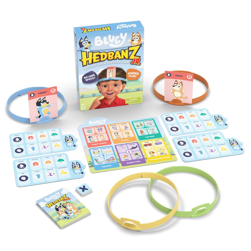 Bluey - Bluey Hedbanz Jr. Picture Guessing Card Game - World Of Bluey