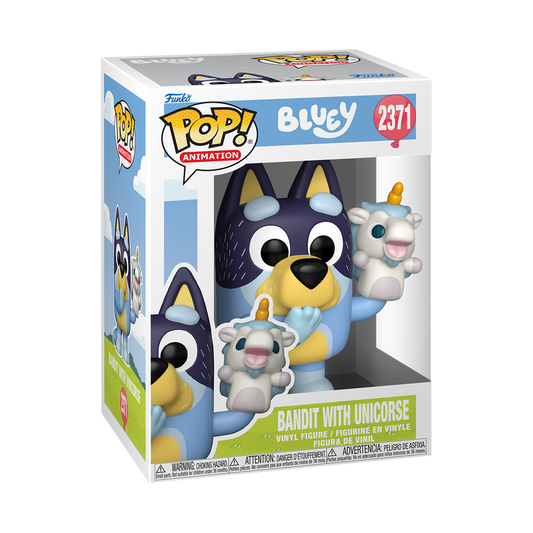 Funko - Bluey Pop! Bandit with Unicorse - World of Funko