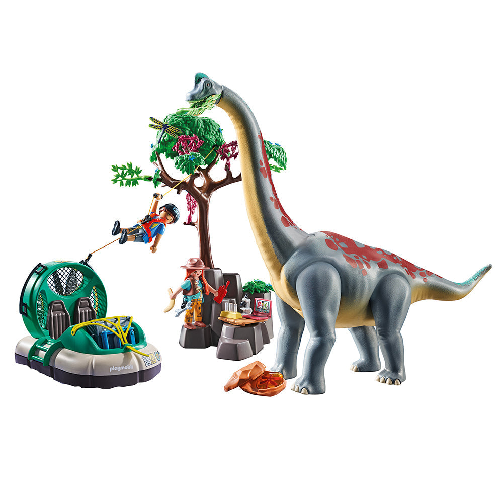 Playmobil - Brachiosaurus with Hovercraft Playset - Preschool
