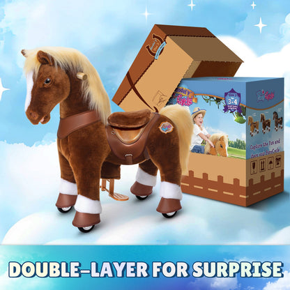 PonyCycle, Inc. - Brown Horse Model Y Ride on Toy - 3-4 Years - Preschool