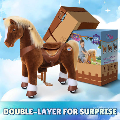 PonyCycle, Inc. - Brown Horse Model Y Ride on Toy - 4-7 Years - Outdoor