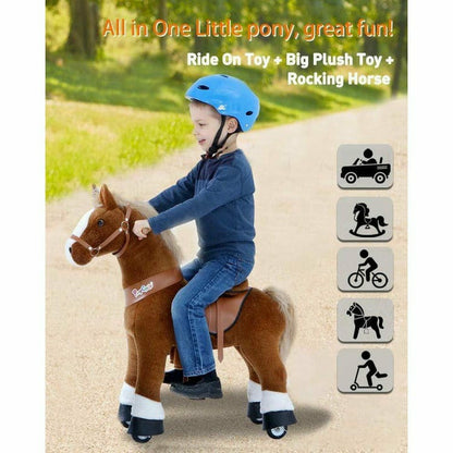 PonyCycle, Inc. - Brown Model U Ride-On Horse - 3-4 Years - Plush