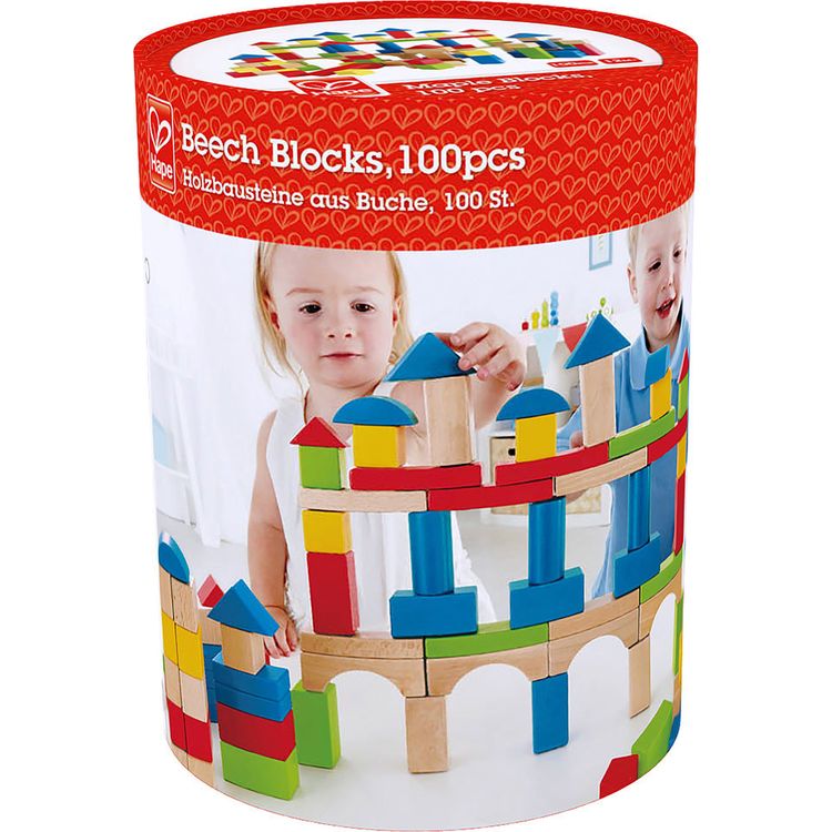 Hape - Build Up & Away Blocks - 100 Pieces - Infants