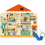 Djeco - Cabanalock Wooden Skill Board - Preschool
