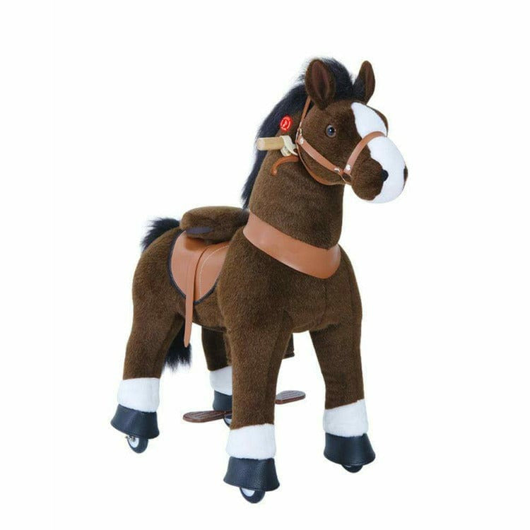 PonyCycle, Inc. - Chocolate Brown Model U Ride-On Horse - 4-7 Years - Plush