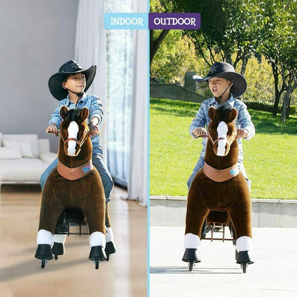 PonyCycle, Inc. - Chocolate Brown Ride-On Horse - 7+ Years - Preschool