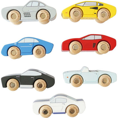 Le Toy Van - Classic Wooden Sports Cars - 7 Pieces - Preschool