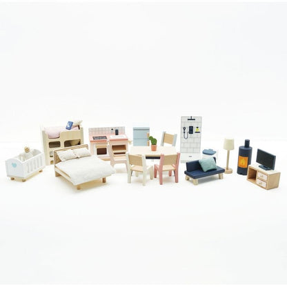 Le Toy Van - Complete Dollhouse Furniture Set - Dolls