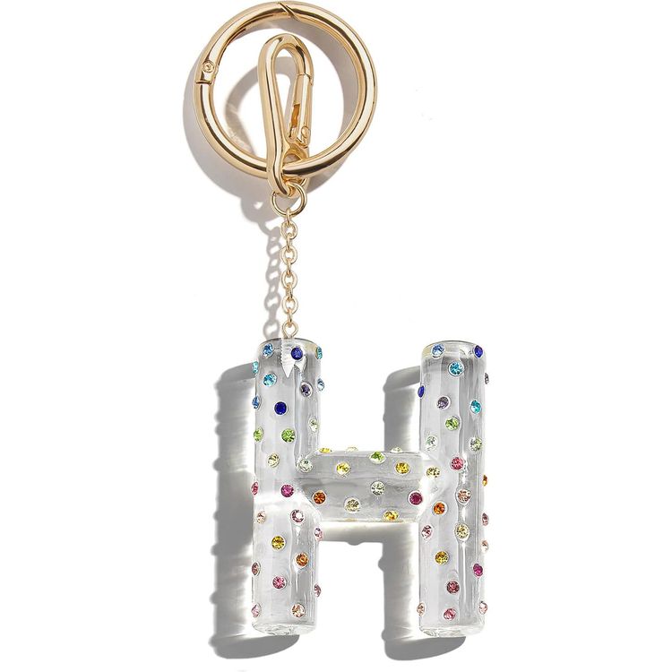 Minibar by BaubleBar - Confetti Initial Bag Charm - H - Trend Accessories